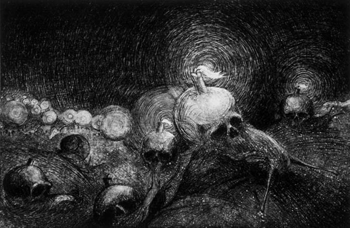 "Procession", gravure de Claude Tournon
