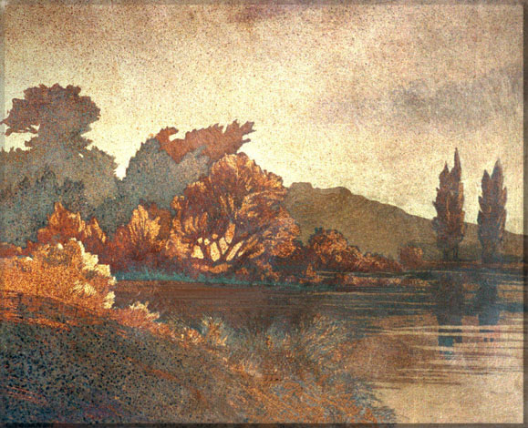 "Paysage", laque de Claude Tournon