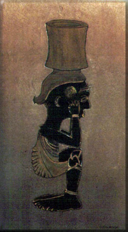 "Attente", laque de Claude Tournon
