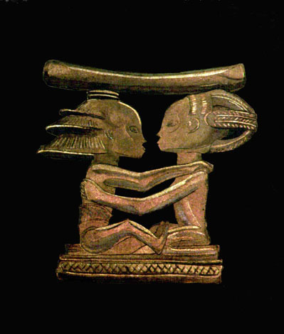 "Couple africain", laque de Claude Tournon
