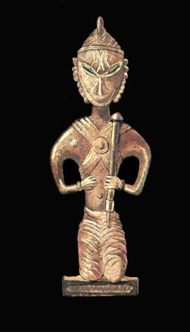 "Statuette bronze", laque de Claude Tournon